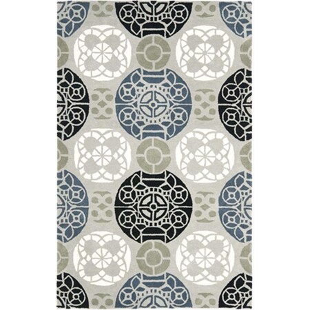 Safavieh 6 x 9 ft. Medium Rectangle Contemporary Wyndham Grey and Black Hand Tufted Rug WYD376D-6